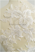 romantische Wildblumen Spitze Aufnäher/ Baumwollblumen Applikation/ Brautblumen Applikation/ Brautblumen Applikation// A22-295