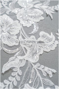 Romantische Wildblumen Spitze Aufnäher/ Baumwolle Blumen Applikation/ Brautkleid Spitze Applikation/ Brautblume Applikation// A22-296