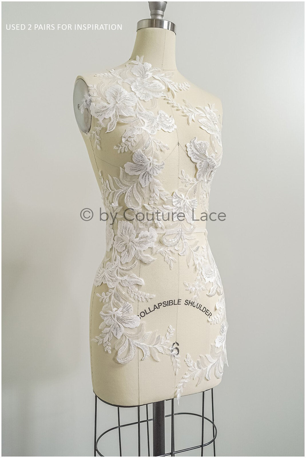 Romantische Wildblumen Spitze Aufnäher/ Baumwolle Blumen Applikation/ Brautkleid Spitze Applikation/ Brautblume Applikation// A22-296