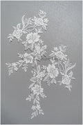romantische Perlenblüten Spitze Aufnäher/ Baumwollblume Applikation/ Brautkleid Spitzen Applikation/ Brautblumen Applikation// A22-297