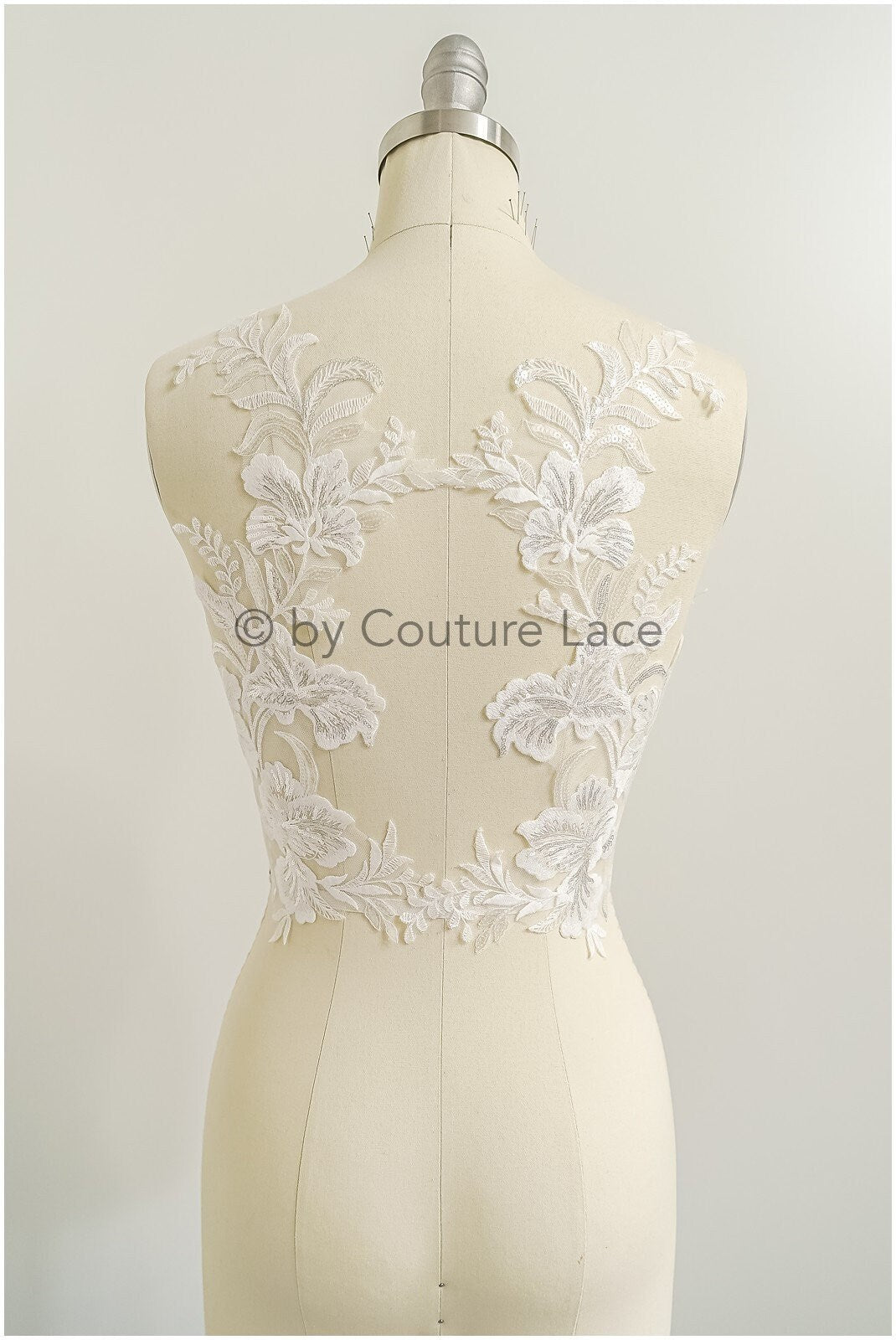Romantische Wildblumen Spitze Aufnäher/ Baumwolle Blumen Applikation/ Brautkleid Spitze Applikation/ Brautblume Applikation// A22-296