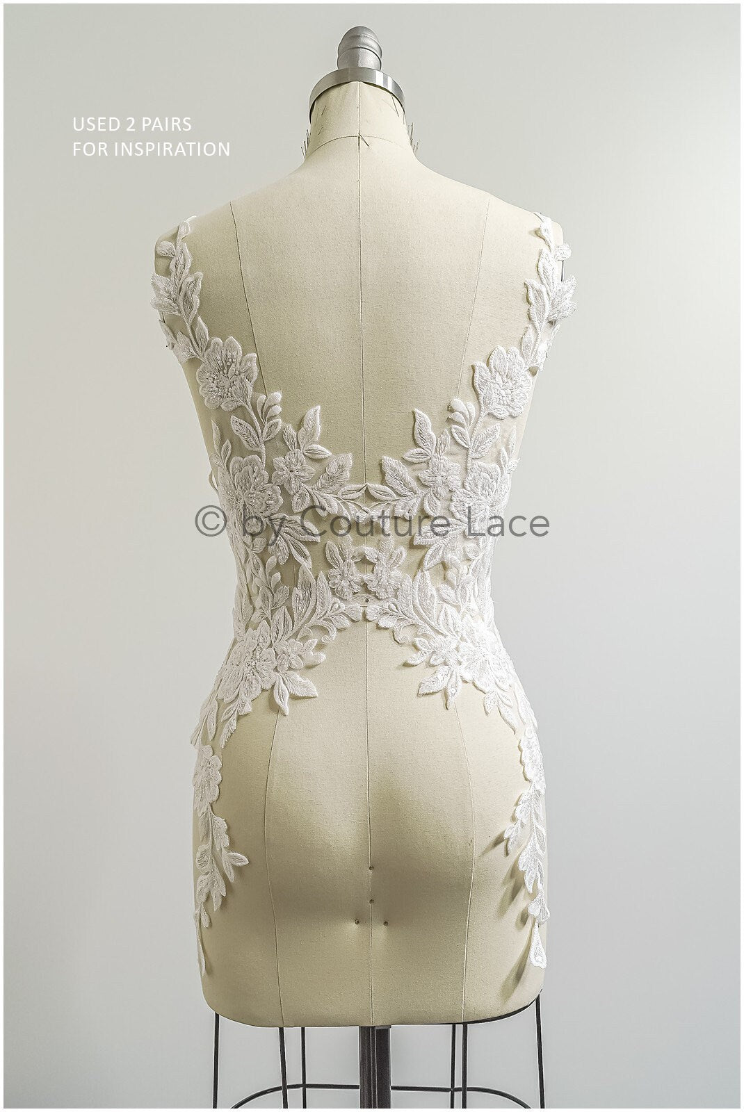 Romantische Perlenblüten Spitze Aufnäher/ Baumwollblume Applikation/ Brautkleid Spitzen Applikation/ Brautblumen Applikation// A22-299