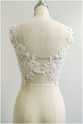 Romantische Perlenblüten Spitze Aufnäher/ Baumwollblume Applikation/ Brautkleid Spitzen Applikation/ Brautblumen Applikation// A22-299