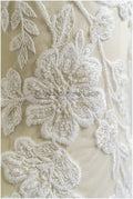 romantische Perlenblumen Spitze Aufnäher/ Baumwollblumen Applikation/ Brautkleid Spitzen Applikation// A22-300