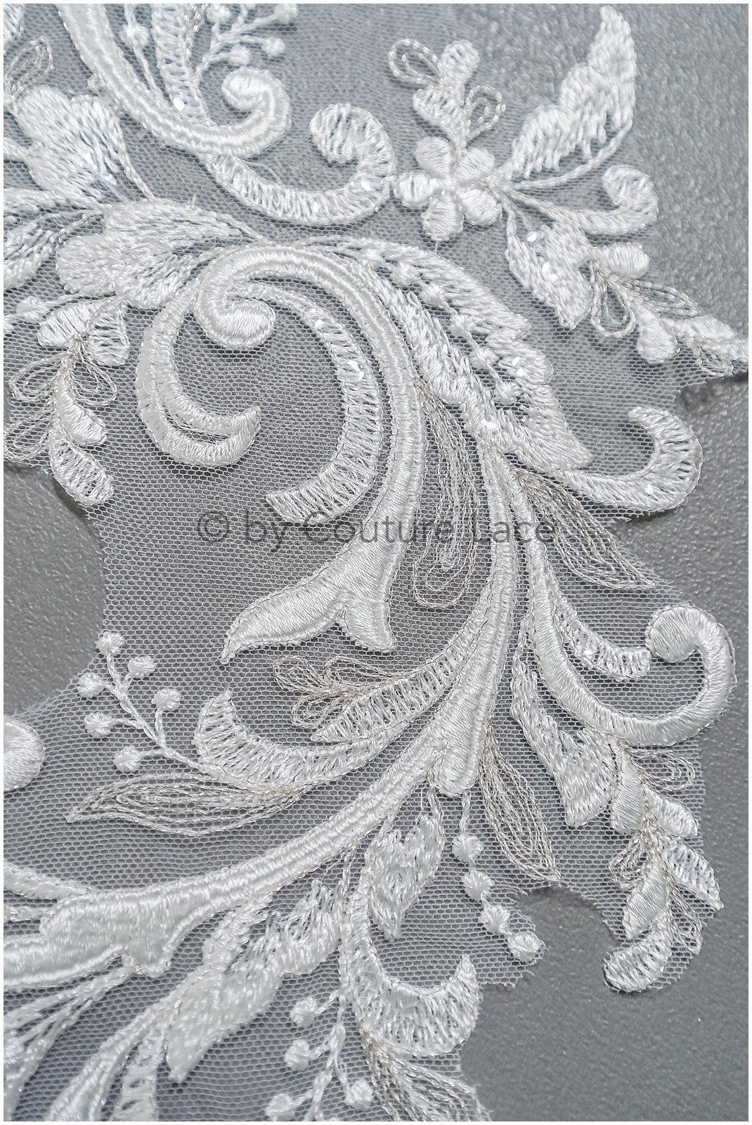 romantische Wildblumen Spitze Aufnäher/ Baumwollblumen Applikation/ Brautkleid Spitze Applikation// A22-301