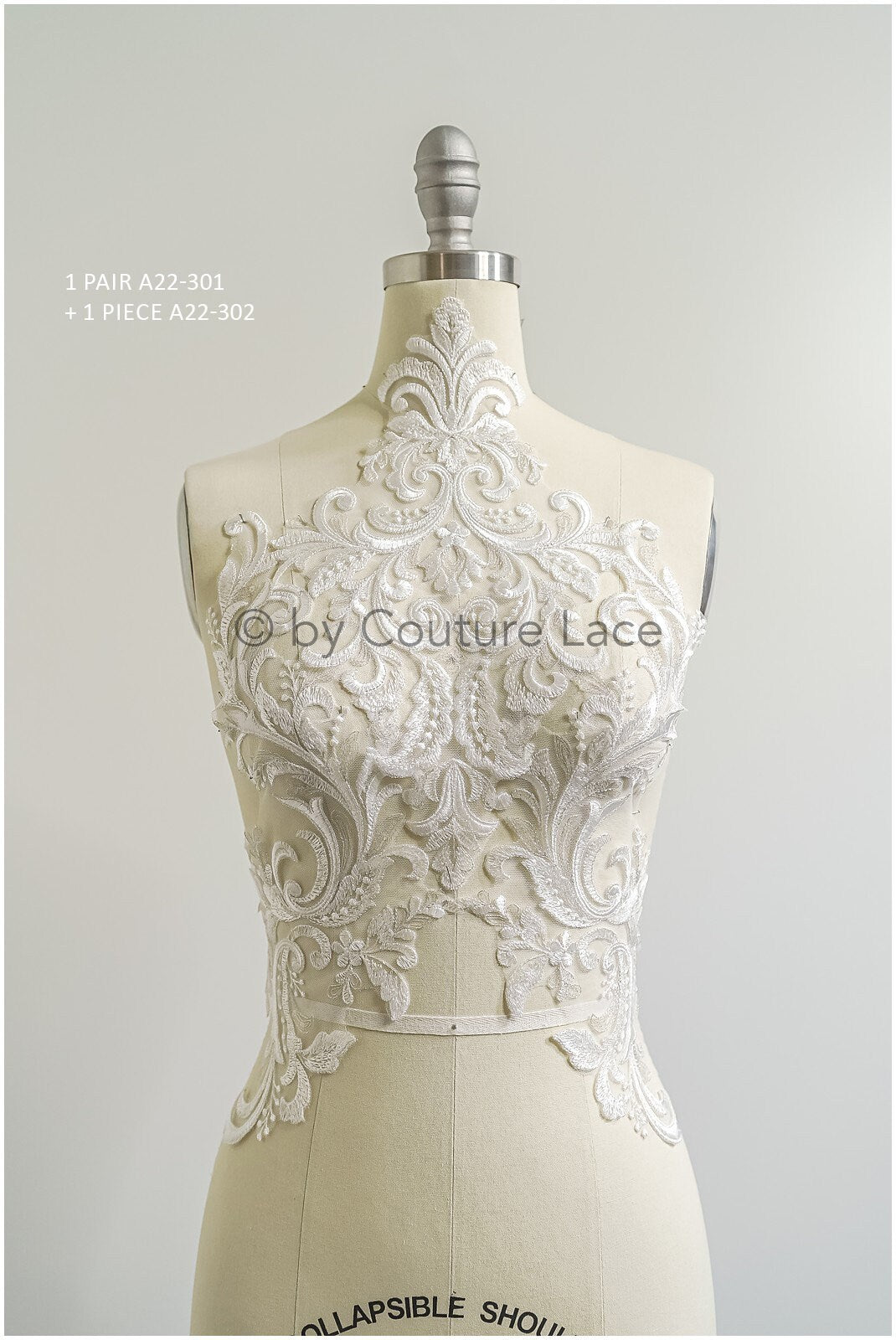 romantische Wildblumen Spitze Aufnäher/ Baumwollblumen Applikation/ Brautkleid Spitze Applikation// A22-301