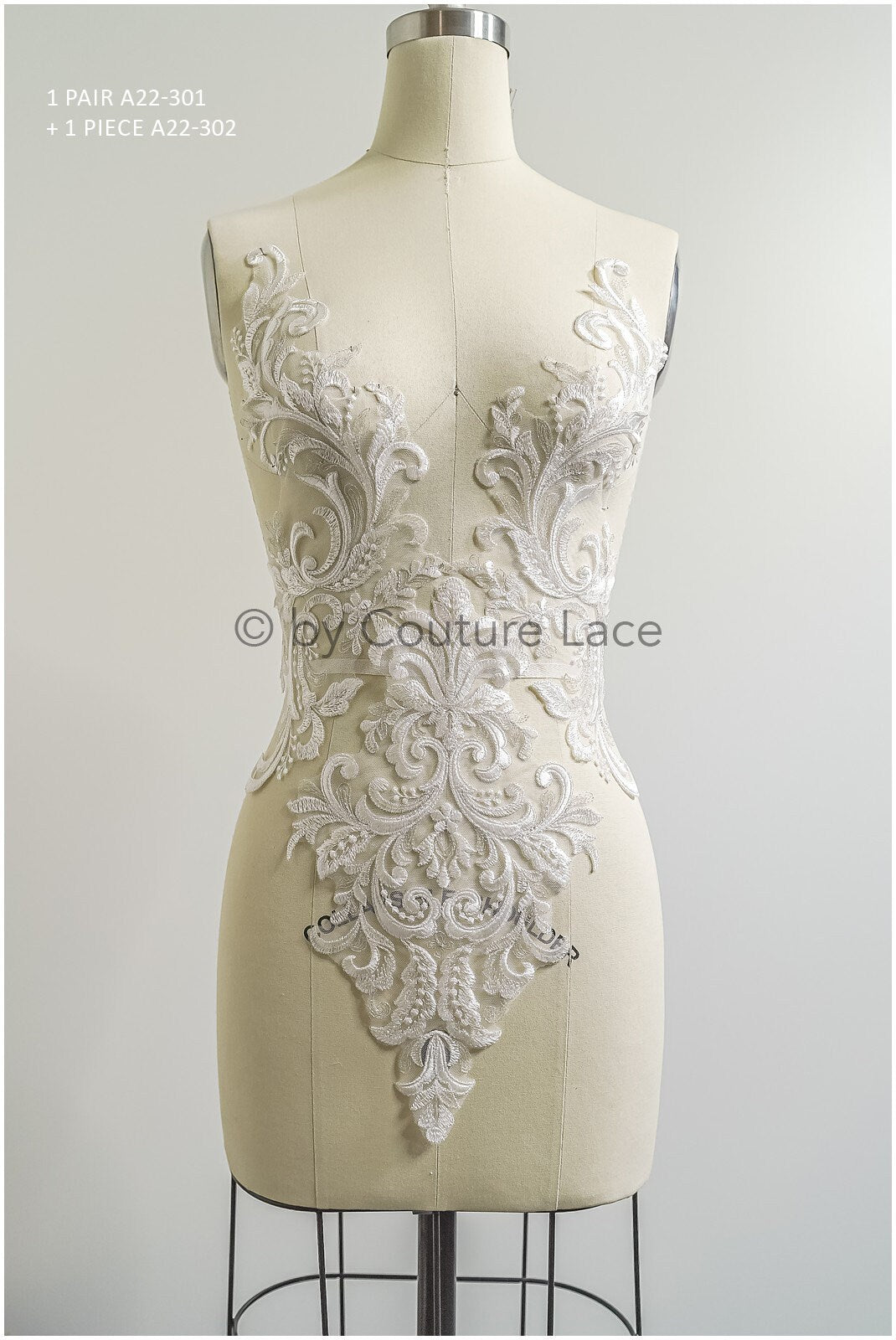romantische Wildblumen Spitze Aufnäher/ Baumwollblumen Applikation/ Brautkleid Spitze Applikation// A22-302