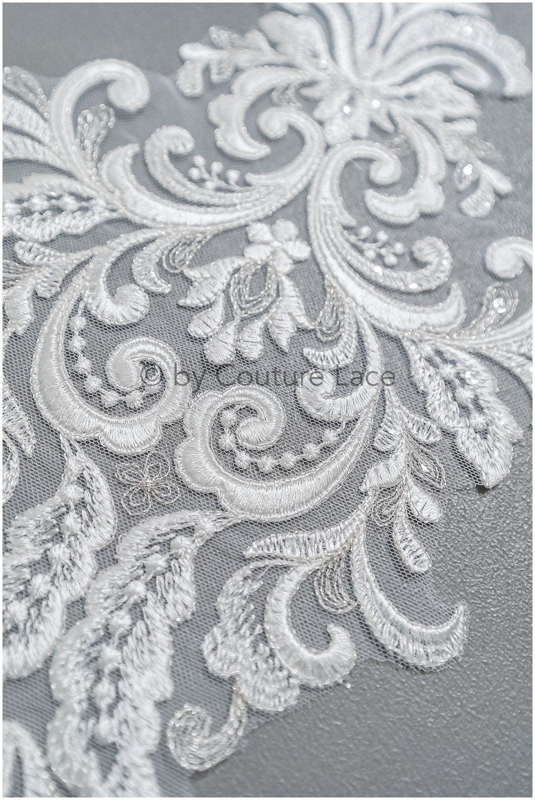 romantische Wildblumen Spitze Aufnäher/ Baumwollblumen Applikation/ Brautkleid Spitze Applikation// A22-302