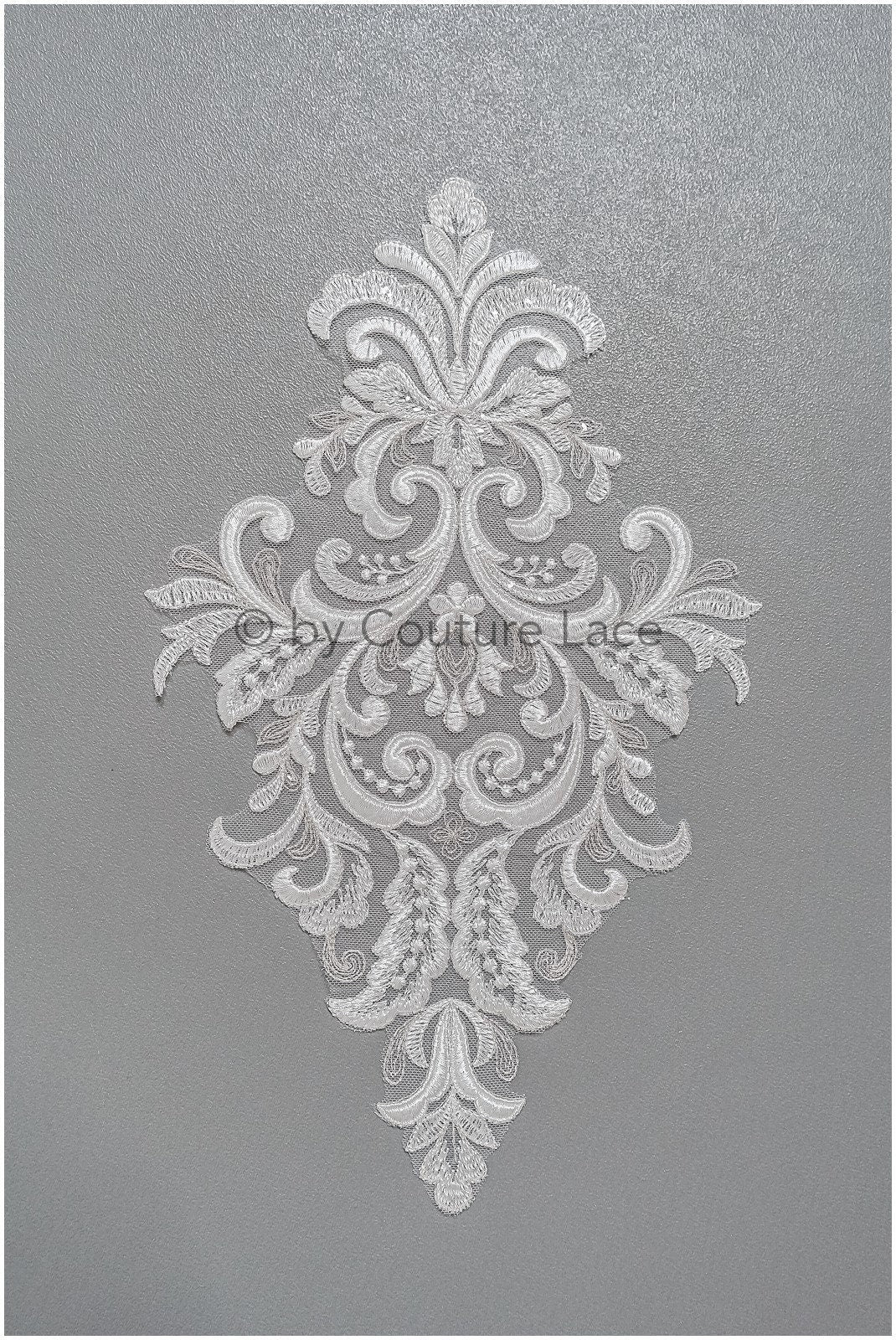 romantische Wildblumen Spitze Aufnäher/ Baumwollblumen Applikation/ Brautkleid Spitze Applikation// A22-302