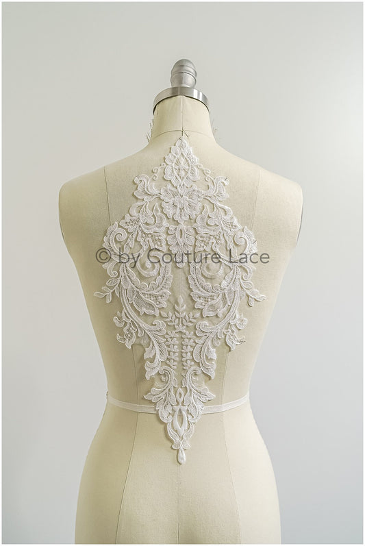 romantische Wildblumen Spitze Aufnäher/ Baumwollblumen Applikation/ Brautkleid Spitze Applikation// A22-304