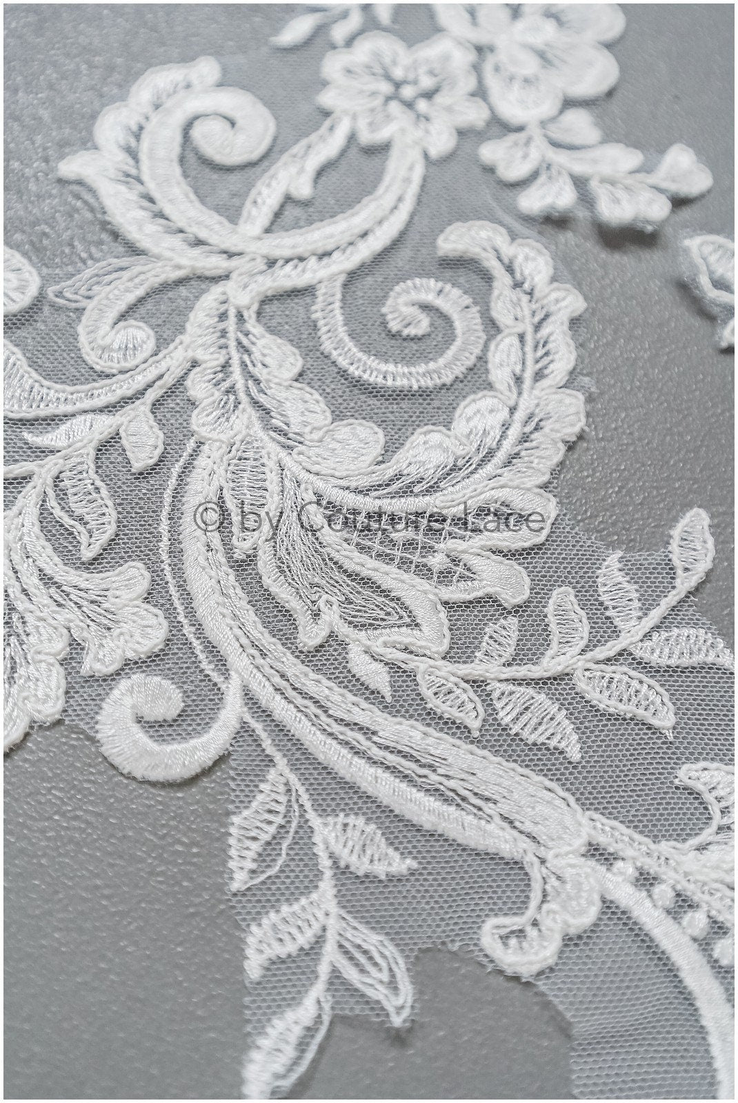 romantische Wildblumen Spitze Aufnäher/ Baumwollblumen Applikation/ Brautkleid Spitze Applikation// A22-305