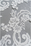 romantische Wildblumen Spitze Aufnäher/ Baumwollblumen Applikation/ Brautkleid Spitze Applikation// A22-305