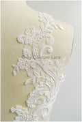 romantische Wildblumen Spitze Aufnäher/ Baumwollblumen Applikation/ Brautkleid Spitze Applikation// A22-305