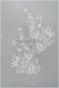 romantischer Wildblumen-Aufnäher/ Silberweiße Blumen Applikation/ Brautkleid Spitze Applikation/ Brautblumen Applikation// A23-315