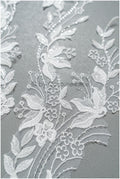 romantische Wildblumen Spitze Aufnäher/ Baumwolle Bestickte Blumen Applikation/ Brautkleid Applikation// A23-314