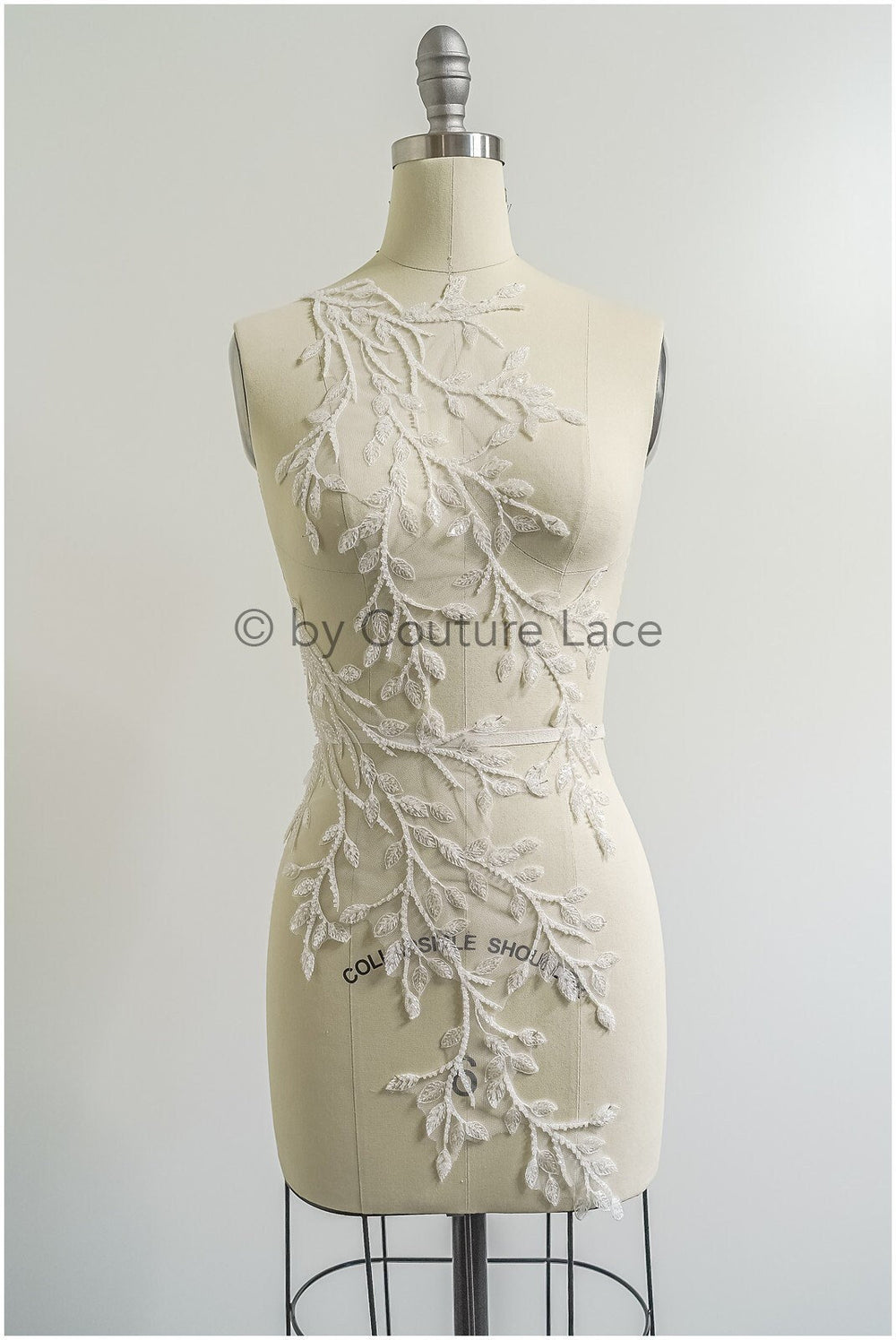 Romantischer Blätter-Aufnäher/ Blätter-Applikation/ Hochzeitskleid Spitze Applikation/ Brautblatt Applikation// A23-312