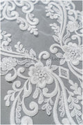 romantischer verschnörkelter SpitzenAufnäher/ cremeweißes Ornament Blumen Applikation/ Brautkleid Spitze Applikation// A23-308