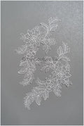 filigree wildflower lace patch/ off-white flower applique/ wedding dress lace applique/ bridal flower applique// A23-306/