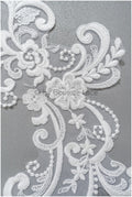 romantischer verschnörkelter Spitzen Aufnäher/ cremefarbene Ornament-Blumen-Applikation/ Brautkleid Spitze Applikation// A23-285