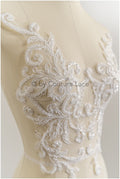 Heavy pearl patch/ pearl flower applique/ bridal leaf applique/ bridal leaf applique// A23-228