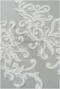 Heavy pearl patch/ pearl flower applique/ bridal leaf applique/ bridal leaf applique// A23-228