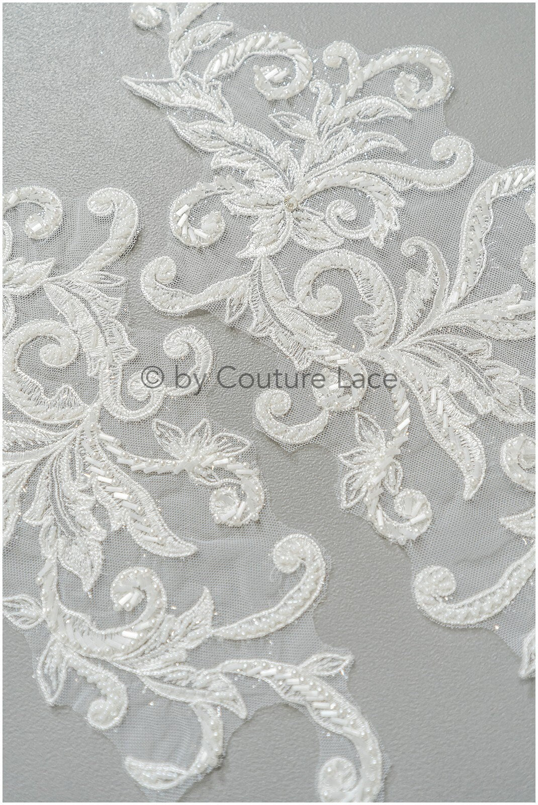 Heavy pearl patch/ pearl flower applique/ bridal leaf applique/ bridal leaf applique// A23-228