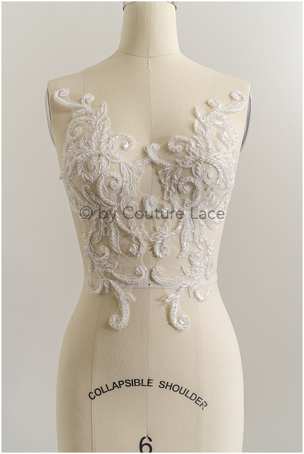 Heavy pearl patch/ pearl flower applique/ bridal leaf applique/ bridal leaf applique// A23-228