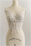 Heavy pearl patch/ pearl flower applique/ bridal leaf applique/ bridal leaf applique// A23-228