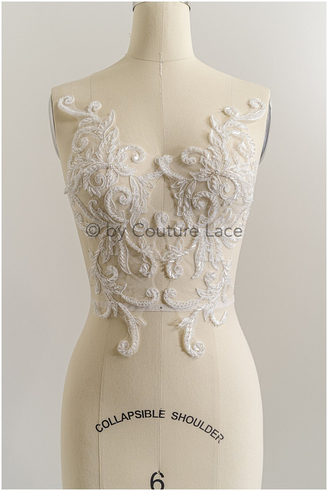Heavy pearl patch/ pearl flower applique/ bridal leaf applique/ bridal leaf applique// A23-228