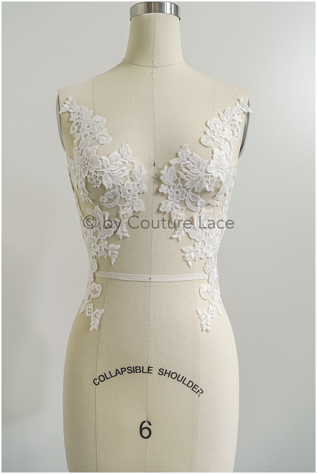 romantische Wildblumen Spitze Aufnäher/ Baumwolle Bestickte Blumen Applikation/ Brautkleid Spitze Applikation// A23-284