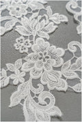 romantische Wildblumen Spitze Aufnäher/ Baumwolle Bestickte Blumen Applikation/ Brautkleid Spitze Applikation// A23-284
