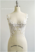 Romantische Perlenblüten Spitze Aufnäher/ Baumwollblume Applikation/ Brautkleid Spitzen Applikation/ Brautblumen Applikation// A22-299