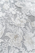 romantischer Wildblumen-Aufnäher/ Silberweiße Blumen Applikation/ Brautkleid Spitze Applikation/ Brautblumen Applikation// A23-315
