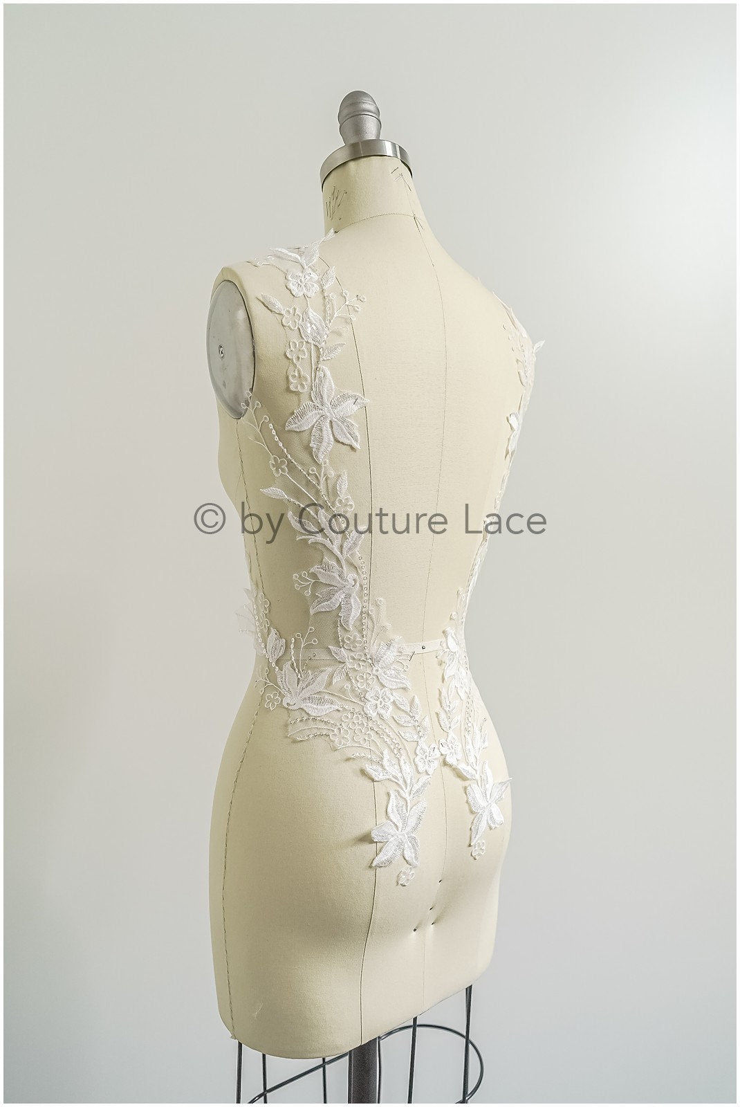 romantische Wildblumen Spitze Aufnäher/ Baumwolle Bestickte Blumen Applikation/ Brautkleid Applikation// A23-314