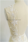 romantische Wildblumen Spitze Aufnäher/ Baumwolle Bestickte Blumen Applikation/ Brautkleid Applikation// A23-314