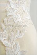 romantische Wildblumen Spitze Aufnäher/ Baumwolle Bestickte Blumen Applikation/ Brautkleid Applikation// A23-314