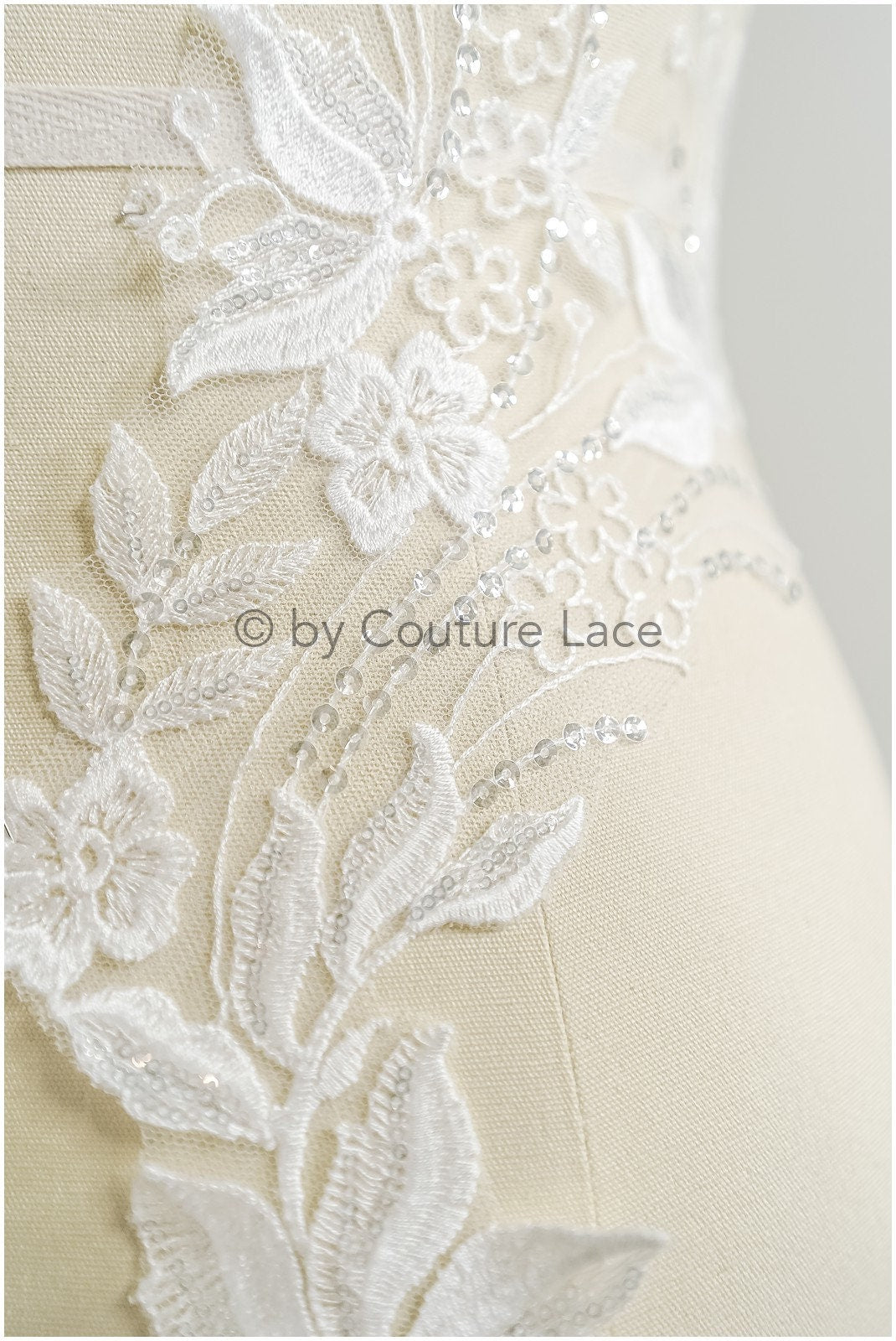 romantische Wildblumen Spitze Aufnäher/ Baumwolle Bestickte Blumen Applikation/ Brautkleid Applikation// A23-314