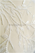 Romantischer Blätter-Aufnäher/ Blätter-Applikation/ Hochzeitskleid Spitze Applikation/ Brautblatt Applikation// A23-312