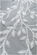 Romantischer Blätter-Aufnäher/ Blätter-Applikation/ Hochzeitskleid Spitze Applikation/ Brautblatt Applikation// A23-312