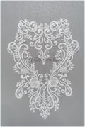 romantischer verschnörkelter SpitzenAufnäher/ cremeweißes Ornament Blumen Applikation/ Brautkleid Spitze Applikation// A23-308