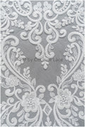 romantischer verschnörkelter SpitzenAufnäher/ cremeweißes Ornament Blumen Applikation/ Brautkleid Spitze Applikation// A23-308