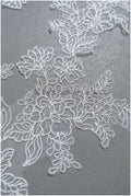 filigree wildflower lace patch/ off-white flower applique/ wedding dress lace applique/ bridal flower applique// A23-307