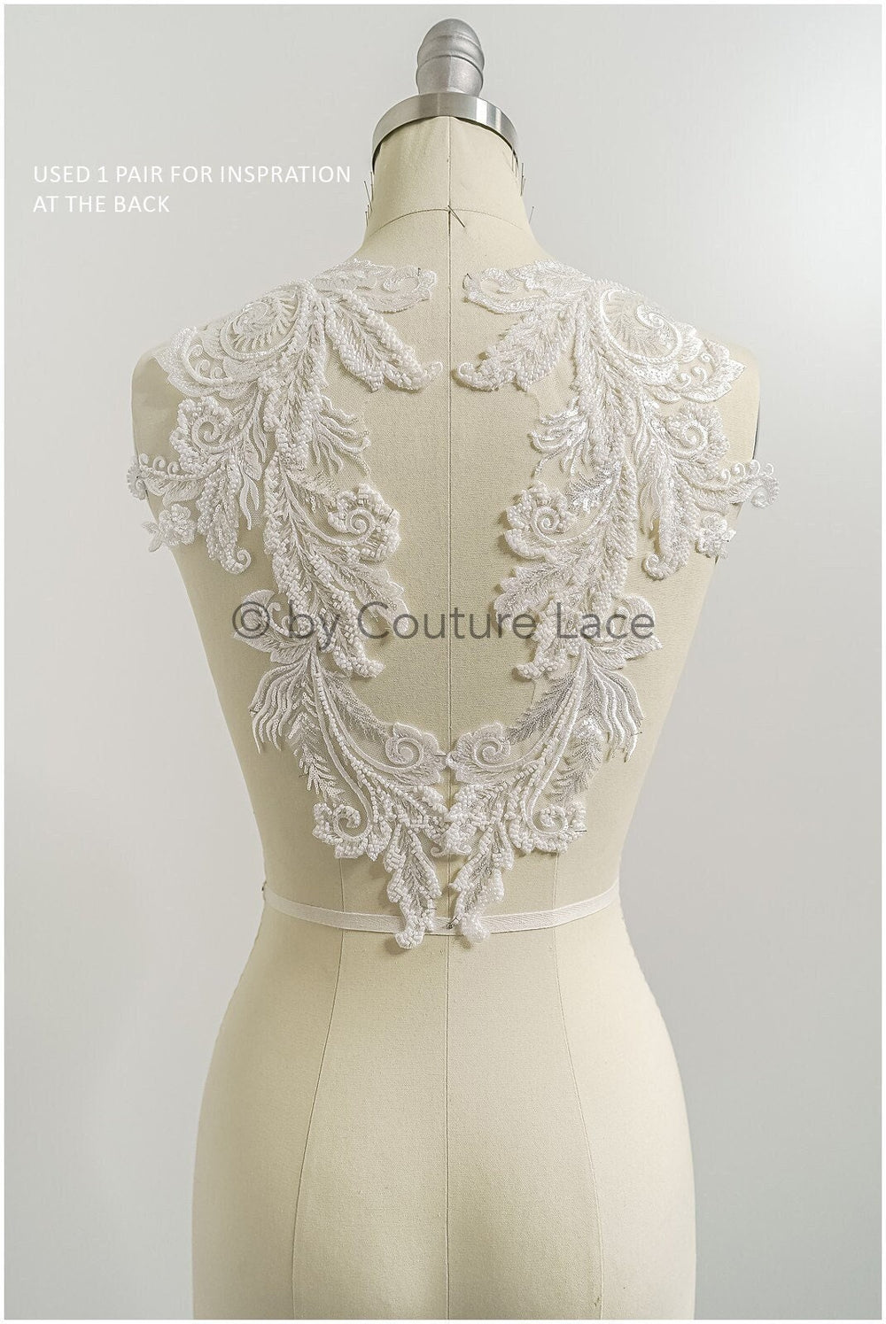 Schwerer Perlen Aufnäher/ Perlenblumen Applikation/ Brautkleid Spitze Applikation/ Brautblatt Patch Applikation// A23-290