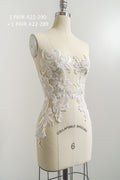 Schwerer Perlen Aufnäher/ Perlenblumen Applikation/ Brautkleid Spitze Applikation/ Brautblatt Patch Applikation// A23-289
