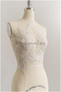 romantischer verzierter Spitzen Aufnäher/ cremeweiße Ornament Blumen Applikation/ Brautkleid Spitze Applikation/ Braut verzierte Muster Applikation// A23-232