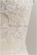 romantischer verzierter Spitzen Aufnäher/ cremeweiße Ornament Blumen Applikation/ Brautkleid Spitze Applikation/ Braut verzierte Muster Applikation// A23-232