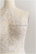 romantischer verzierter Spitzen Aufnäher/ cremeweiße Ornament Blumen Applikation/ Brautkleid Spitze Applikation/ Braut verzierte Muster Applikation// A23-232