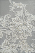 romantischer verzierter Spitzen Aufnäher/ cremeweiße Ornament Blumen Applikation/ Brautkleid Spitze Applikation/ Braut verzierte Muster Applikation// A23-232