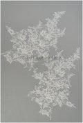 romantischer verzierter Spitzen Aufnäher/ cremeweiße Ornament Blumen Applikation/ Brautkleid Spitze Applikation/ Braut verzierte Muster Applikation// A23-232