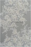 romantischer verzierter Spitzen Aufnäher/ cremeweiße Ornament Blumen Applikation/ Brautkleid Spitze Applikation/ Braut verzierte Muster Applikation// A23-232